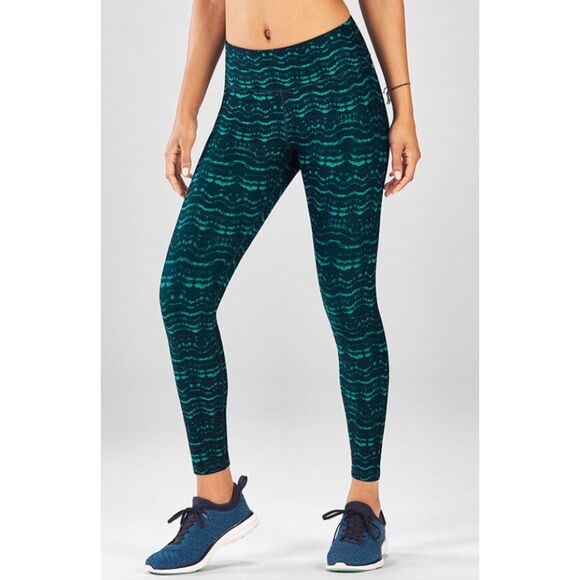 Fabletics Tidal Teal Mid-Rise Powerhold Leggings Stretchy Comfortable Sz S - Picture 1 of 9